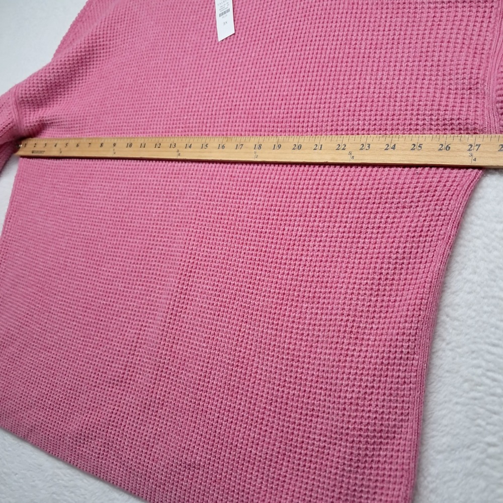 NWT Talbots‎ Sweater Women's Plus Size 3X Pink Waffle Knit Classic Wool Blend - Picture 7 of 10